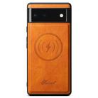 For Google Pixel 6 Pro Suteni H15 Oil Eax Leather Detachable Wallet Back Phone Case(Khaki) - 2