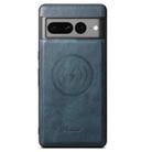 For Google Pixel 9 Suteni H15 Oil Eax Leather Detachable Wallet Back Phone Case(Blue) - 2