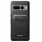 For Google Pixel 10 Pro Suteni H15 Oil Eax Leather Detachable Wallet Back Phone Case(Black) - 2