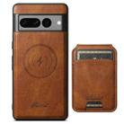 For Google Pixel 10 Pro Suteni H15 Oil Eax Leather Detachable Wallet Back Phone Case(Brown) - 1
