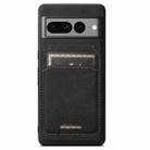 For Google Pixel 7a Suteni H16 Litchi Texture Leather Detachable Wallet Back Phone Case(Black) - 1