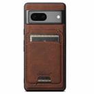 For Google Pixel 7 Suteni H16 Litchi Texture Leather Detachable Wallet Back Phone Case(Brown) - 1
