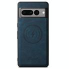 For Google Pixel 8a Suteni H16 Litchi Texture Leather Detachable Wallet Back Phone Case(Blue) - 2