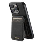 For iPhone 13 Pro Suteni H16 Litchi Texture Leather Detachable Wallet Back Phone Case(Black) - 3