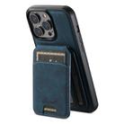 For iPhone 12  Suteni H16 Litchi Texture Leather Detachable Wallet Back Phone Case(Blue) - 3