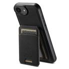 For iPhone 16e Suteni H16 Litchi Texture Leather Detachable Wallet Back Phone Case(Black) - 1