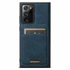 For Samsung Galaxy Note20 Ultra 5G Suteni H16 Litchi Texture Leather Detachable Wallet Back Phone Case(Blue) - 1