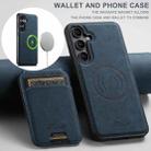 For Samsung Galaxy S25+ 5G Suteni H16 Litchi Texture Leather Detachable Wallet Back Phone Case(Blue) - 2