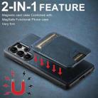 For Samsung Galaxy S25+ 5G Suteni H16 Litchi Texture Leather Detachable Wallet Back Phone Case(Blue) - 3