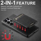 For Samsung Galaxy S25 5G Suteni H16 Litchi Texture Leather Detachable Wallet Back Phone Case(Black) - 3