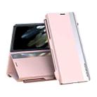 For OPPO Find N3 Side Electroplated Adsorption Leather Phone Case with Pen Slot(Pink) - 1