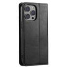 For iPhone 15 Pro Max Suteni J02 Oil Wax Wallet Leather Phone Case(Black) - 3