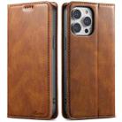 For iPhone 15 Pro Max Suteni J02 Oil Wax Wallet Leather Phone Case(Brown) - 1