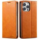 For iPhone 15 Pro Max Suteni J02 Oil Wax Wallet Leather Phone Case(Khaki) - 1