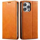 For iPhone 15 Pro Suteni J02 Oil Wax Wallet Leather Phone Case(Khaki) - 1