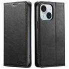 For iPhone 15 Plus Suteni J02 Oil Wax Wallet Leather Phone Case(Black) - 1