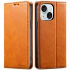 For iPhone 15 Plus Suteni J02 Oil Wax Wallet Leather Phone Case(Khaki) - 1