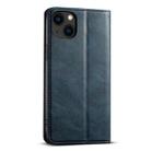 For iPhone 15 Plus Suteni J02 Oil Wax Wallet Leather Phone Case(Blue) - 3