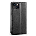 For iPhone 14 Plus Suteni J02 Oil Wax Wallet Leather Phone Case(Black) - 3