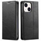 For iPhone 13 Suteni J02 Oil Wax Wallet Leather Phone Case(Black) - 1