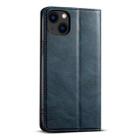 For iPhone 13 Suteni J02 Oil Wax Wallet Leather Phone Case(Blue) - 3