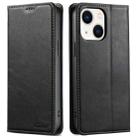 For iPhone 14 Suteni J02 Oil Wax Wallet Leather Phone Case(Black) - 1