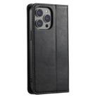 For iPhone 13 Pro Max Suteni J02 Oil Wax Wallet Leather Phone Case(Black) - 3