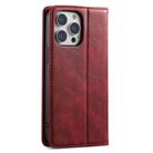 For iPhone 13 Pro Suteni J02 Oil Wax Wallet Leather Phone Case(Red) - 3