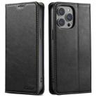 For iPhone 12 Pro Max Suteni J02 Oil Wax Wallet Leather Phone Case(Black) - 1