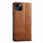 For iPhone 12 mini Suteni J02 Oil Wax Wallet Leather Phone Case(Brown) - 3