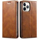 For iPhone 11 Pro Max Suteni J02 Oil Wax Wallet Leather Phone Case(Brown) - 1