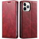 For iPhone 11 Pro Max Suteni J02 Oil Wax Wallet Leather Phone Case(Red) - 1