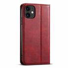 For iPhone 11 Pro Max Suteni J02 Oil Wax Wallet Leather Phone Case(Red) - 3