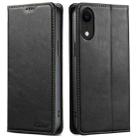 For iPhone XR Suteni J02 Oil Wax Wallet Leather Phone Case(Black) - 1
