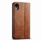 For iPhone XR Suteni J02 Oil Wax Wallet Leather Phone Case(Brown) - 3