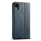 For iPhone XR Suteni J02 Oil Wax Wallet Leather Phone Case(Blue) - 3