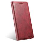 For iPhone X / XS Suteni J02 Oil Wax Wallet Leather Phone Case(Red) - 2