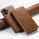 For iPhone 16 Suteni J02 Oil Wax Wallet Leather Phone Case(Brown) - 1