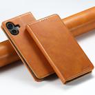 For iPhone 16 Suteni J02 Oil Wax Wallet Leather Phone Case(Khaki) - 1