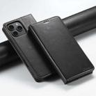 For iPhone 16 Pro Suteni J02 Oil Wax Wallet Leather Phone Case(Black) - 1