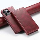 For iPhone 16 Pro Suteni J02 Oil Wax Wallet Leather Phone Case(Red) - 1