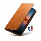 For iPhone 16 Pro Suteni J02 Oil Wax Wallet Leather Phone Case(Khaki) - 3