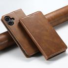 For iPhone 16 Plus Suteni J02 Oil Wax Wallet Leather Phone Case(Brown) - 1