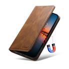 For iPhone 16 Pro Max Suteni J02 Oil Wax Wallet Leather Phone Case(Brown) - 3