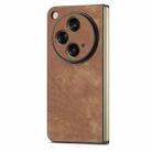 For OPPO Find N3 Vintage Leather PC Back Sckproof Phone Case(Brown) - 1