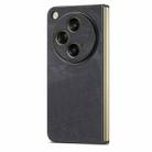 For OPPO Find N3 Vintage Leather PC Back Sckproof Phone Case(Black) - 1