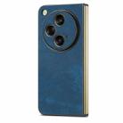 For OPPO Find N3 Vintage Leather PC Back Sckproof Phone Case(Blue) - 1