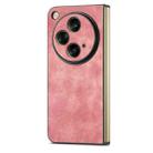 For OPPO Find N3 Vintage Leather PC Back Sckproof Phone Case(Pink) - 1