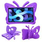 For Samsung Galaxy Tab A9 8.7 X110/X115 Butterfly Bracket Kids EVA Shockproof Tablet Case(Purple) - 1