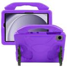 For Samsung Galaxy Tab A9+ 10.95 2023 Thumb Bracket EVA Shockproof Tablet Case(Purple) - 1